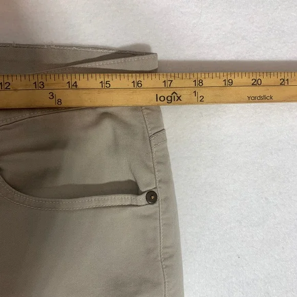 PAIGE Normandie Jeans Men's Khaki Size 33x30 Straight Stretch Made USA - Picture 11 of 12